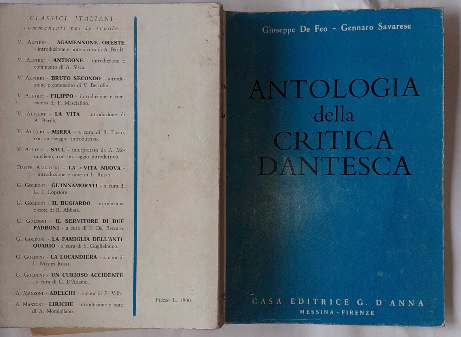 Antologia della critica dantesca