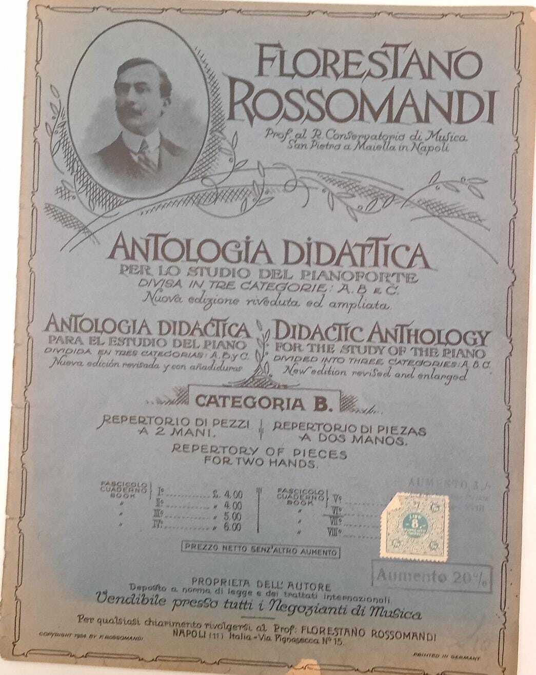 Antologia didattica per lo studio del pianoforte (categoria B)