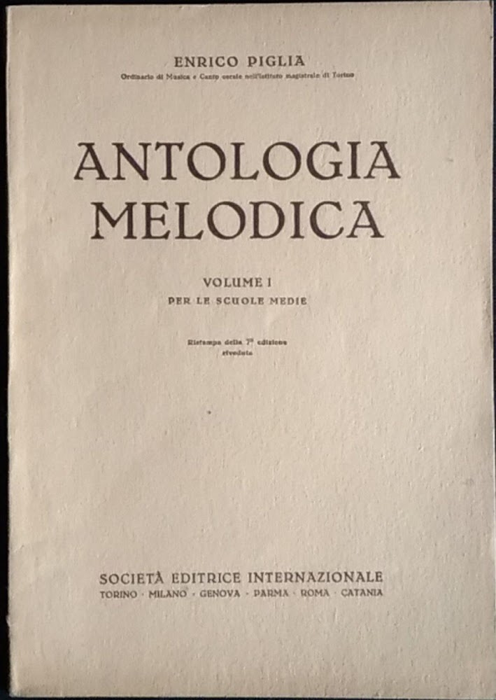 Antologia melodica. Volume I