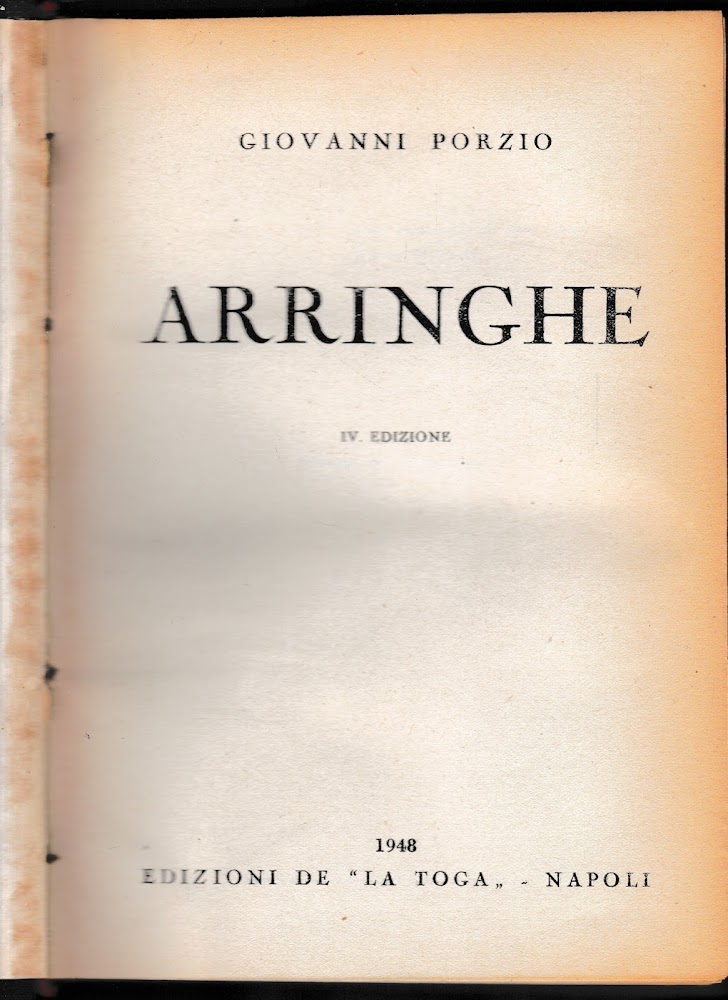 Arringhe. Due volumi rilegati in unico tomo.