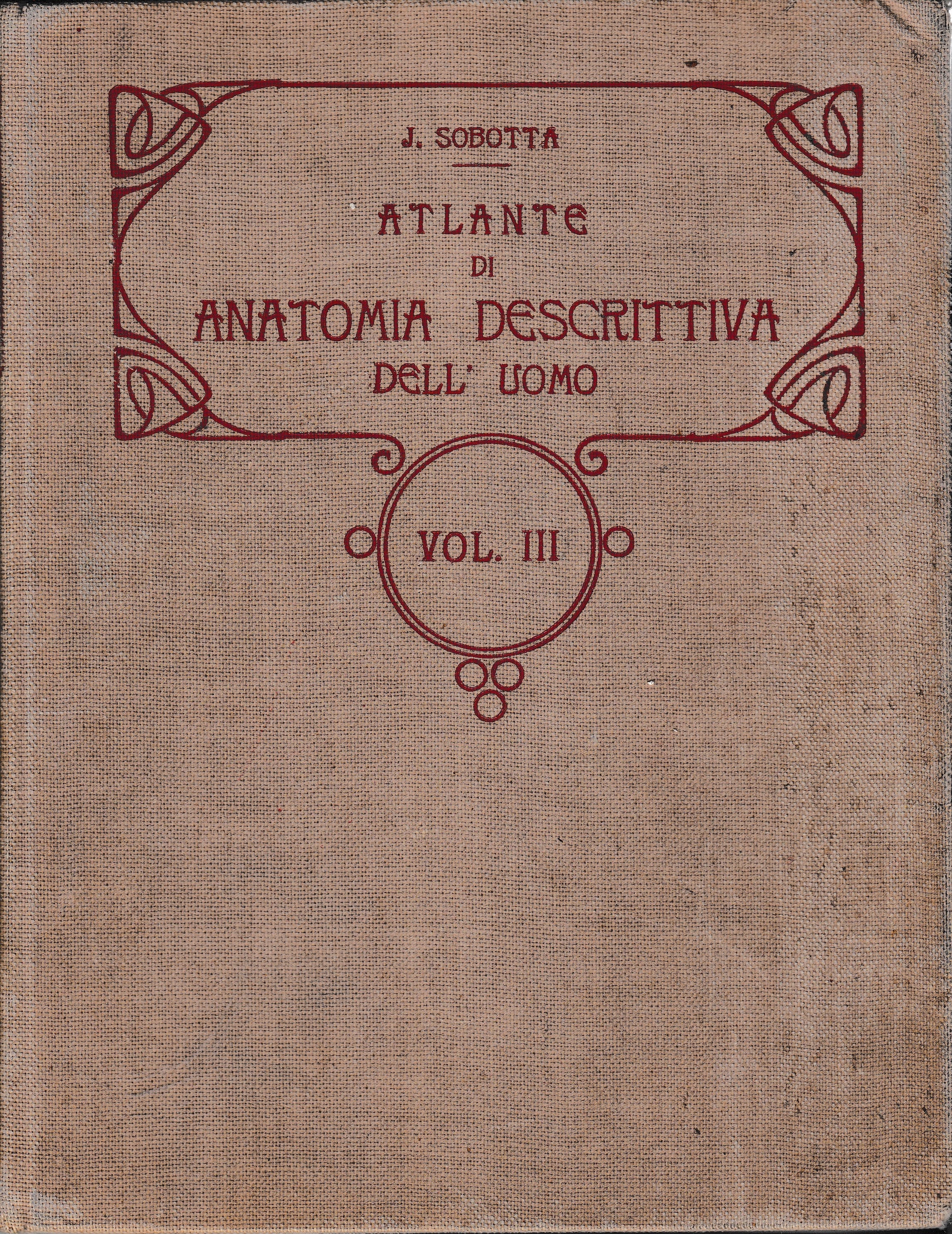 Atlante di Anatomia Descrittiva del'Uomo 3^ vol.