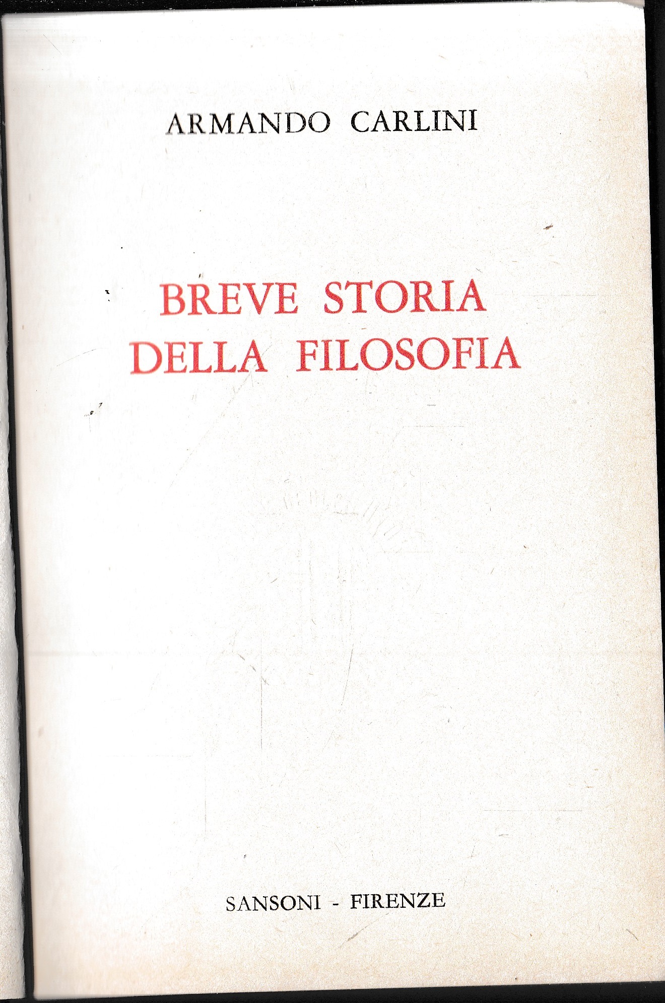 Breve storia della filosofia.