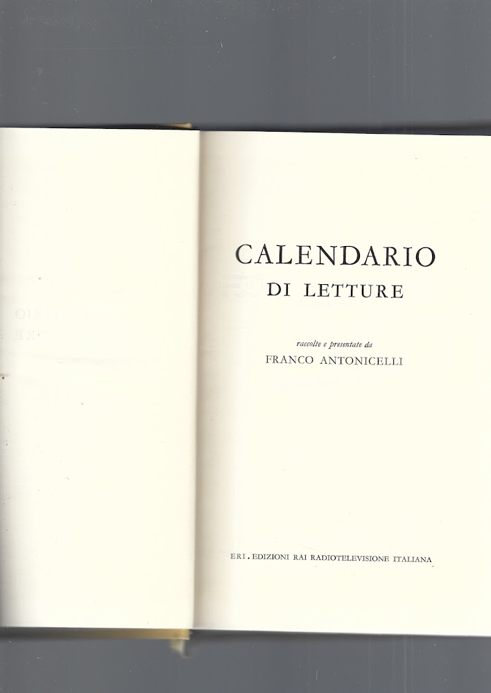 CALENDARIO DI LETTURE