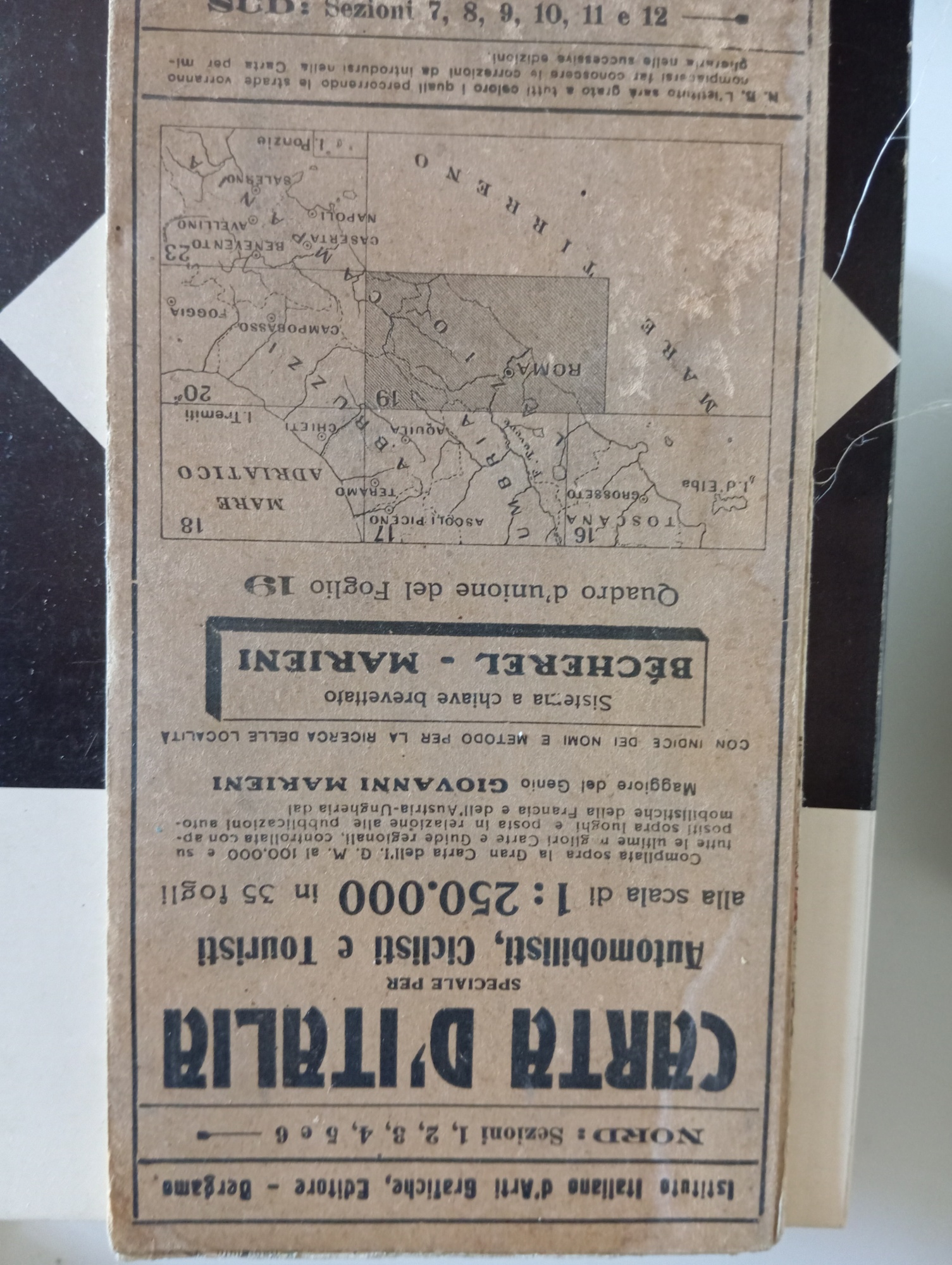 CARTA D'ITALIA per Automobilisti, Ciclisti e Touristi