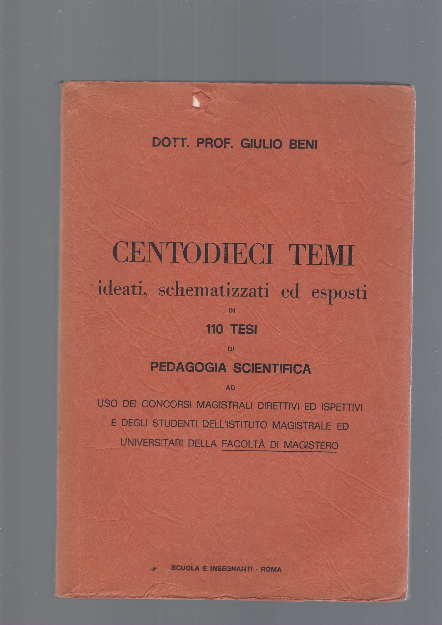 CENTODIECI TEMI IDEATI, SCHEMATIZZATI ED ESPOSTI IN 110 TESI DI …