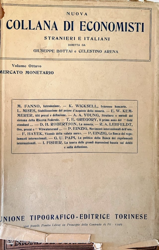 Collana di economisti: Mercato monetario. Vol. 8