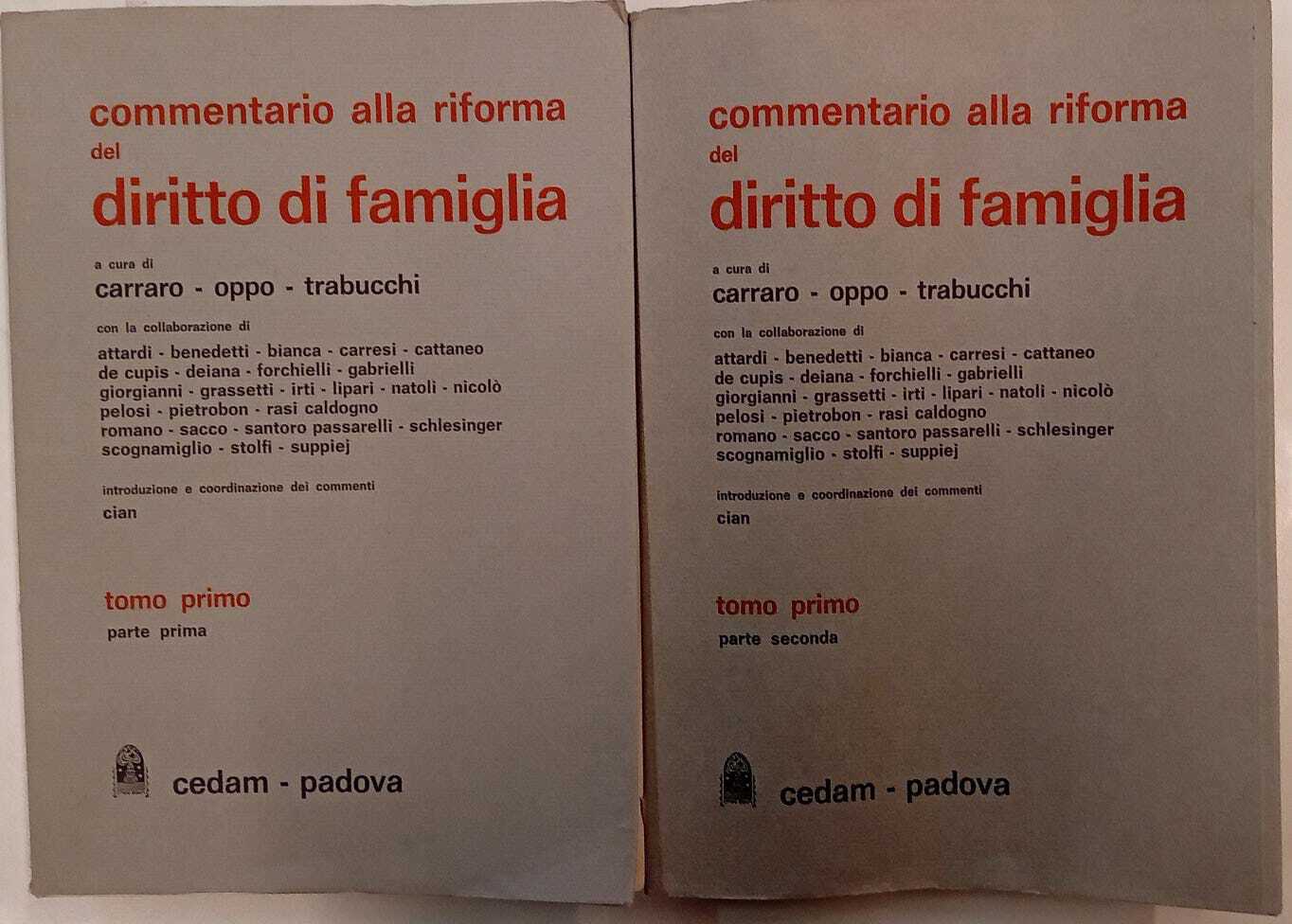 Commentario alla riforma del diritto di famiglia. Tomo primo (parte …