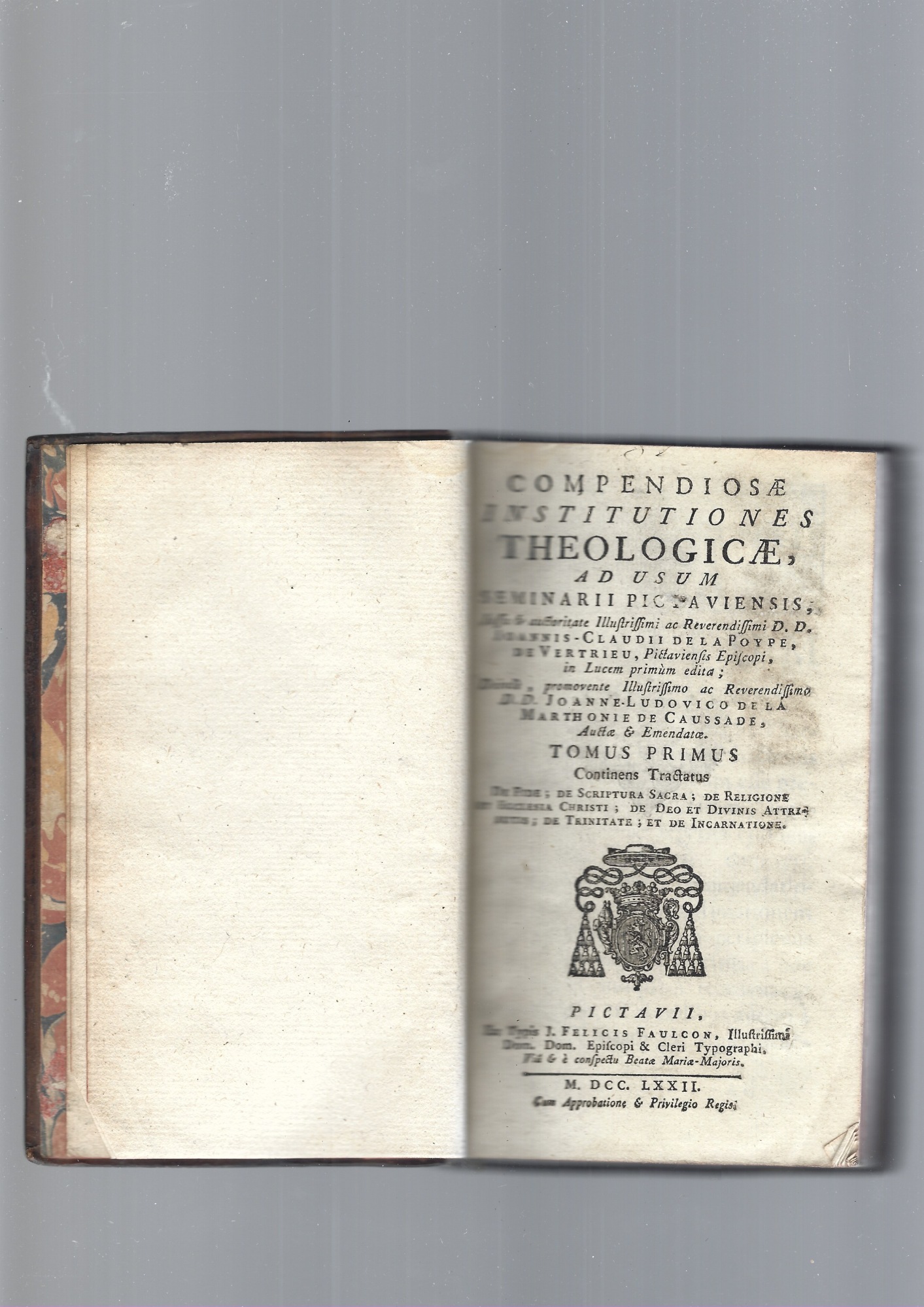 COMPENDIOSAE INSTITUTIONES THEOLOGICAE, TOMO 1