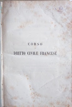 Corso di Dritto Civile Francese, tomo primo