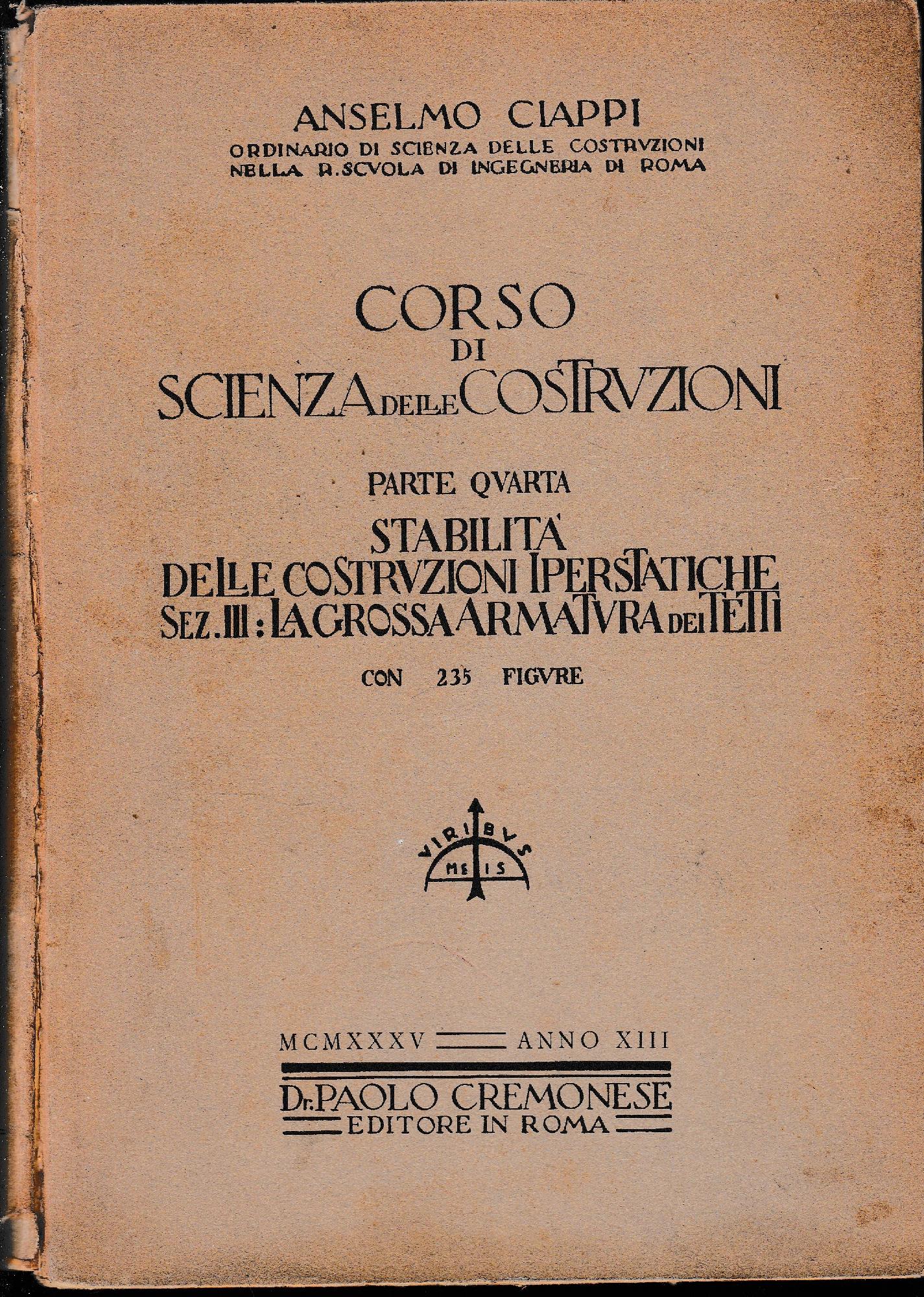 Corso di scienza delle costruzioni. Parte quarta.