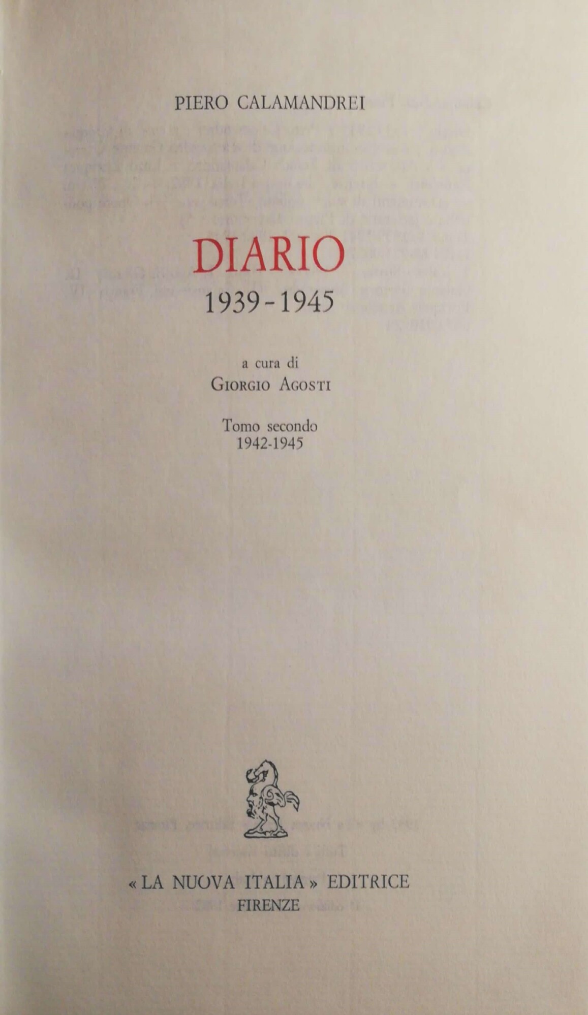 Diario 1939-1945. Tomo I e II