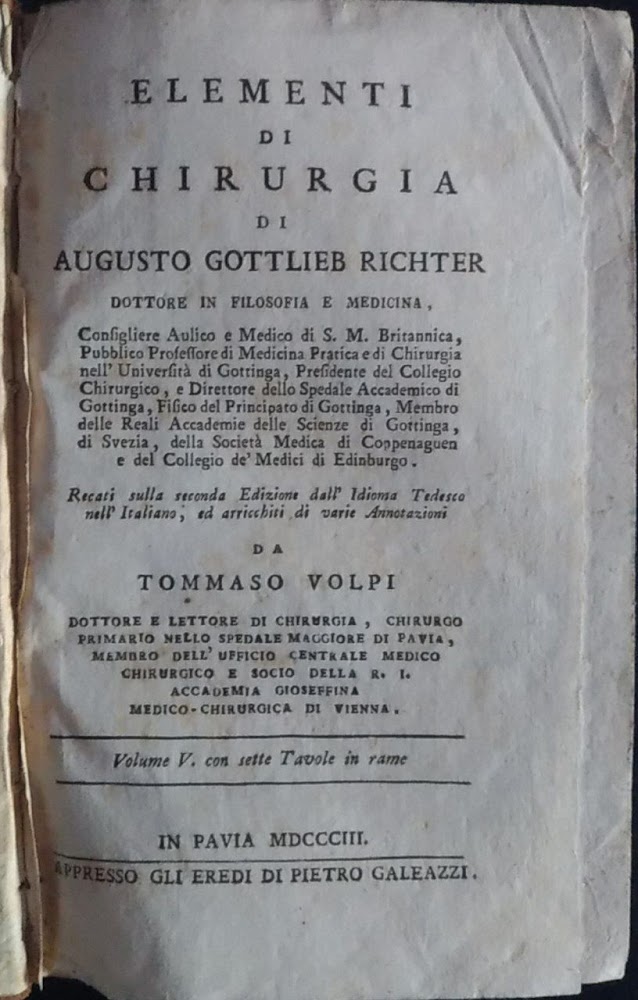 Elementi di chirurgia; volume V