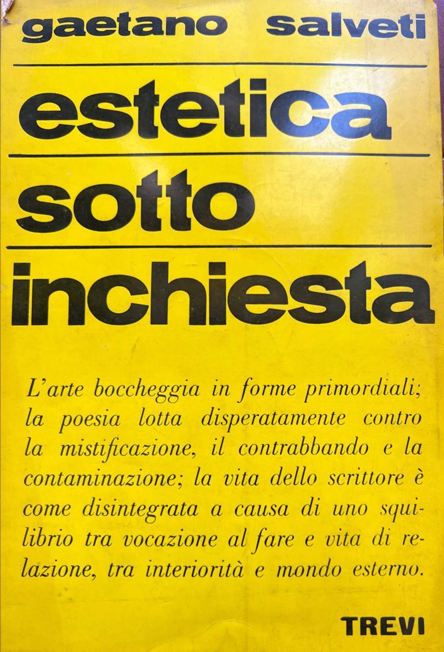 Estetica sotto inchiesta.