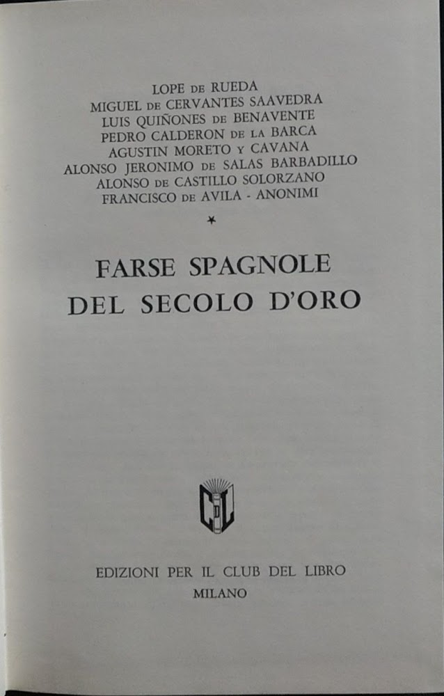 Farse spagnole del secolo d'oro