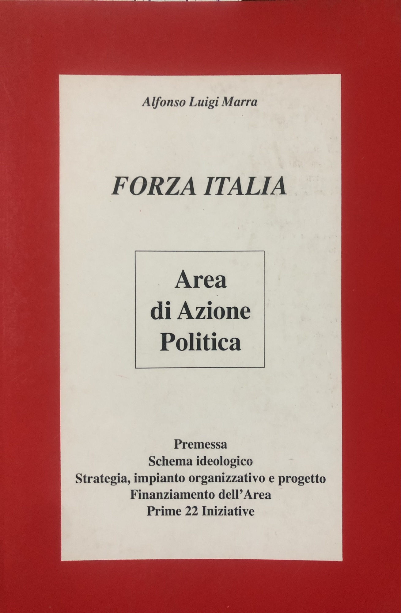 Forza Italia. Area di Azione Politica.
