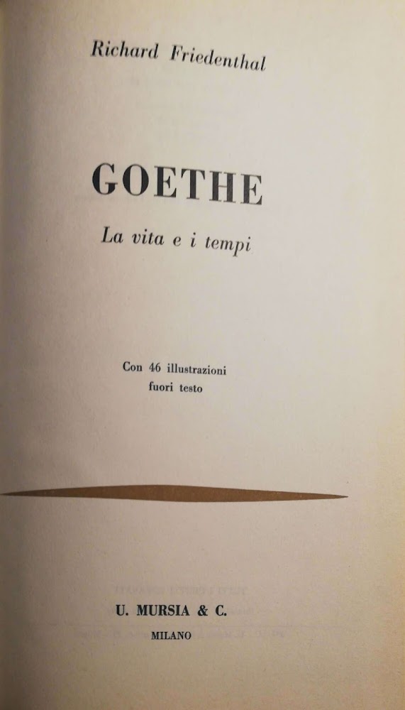 Goethe, la vita e i tempi