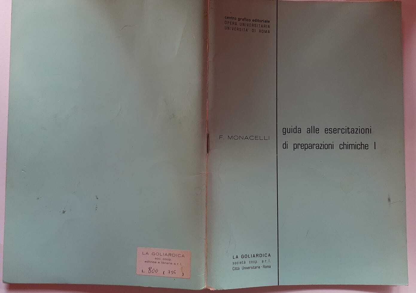 Guida alle esercitazioni di preparazioni chimiche 1