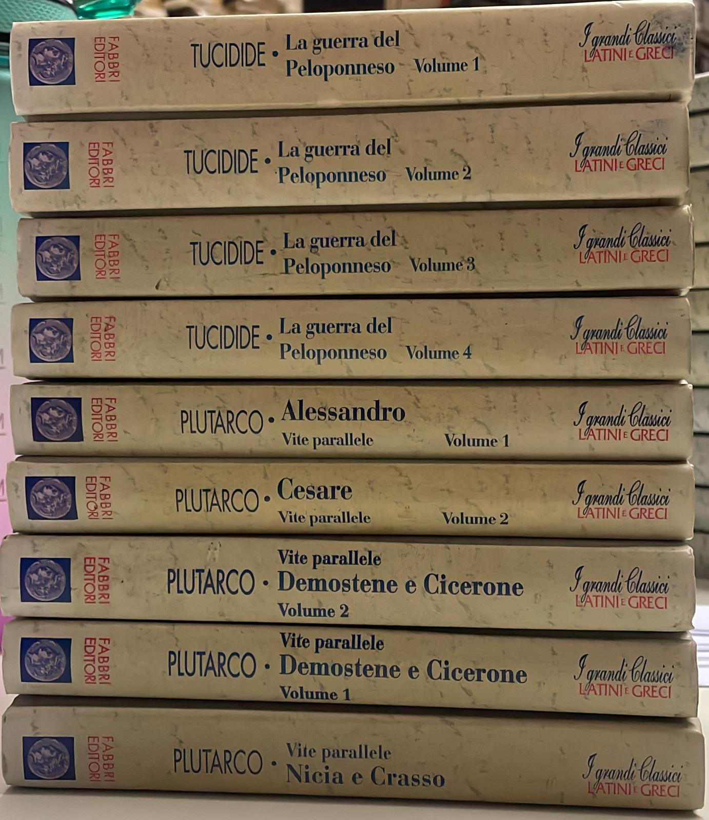 I Grandi classici latini e greci. Lotto 9 volumi.