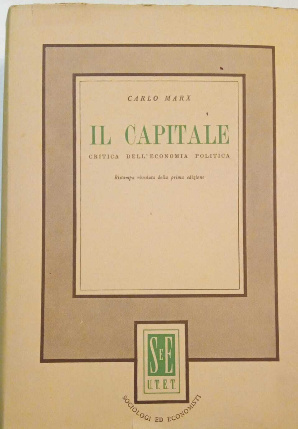 Il capitale critica dell'economia politica