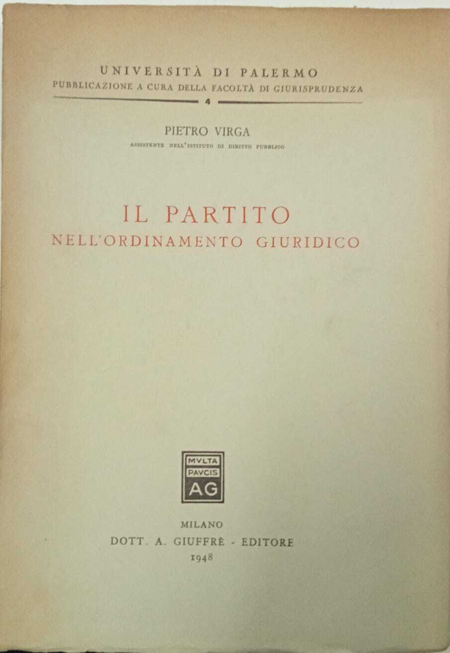 Il partito nell'ordinamento giuridico