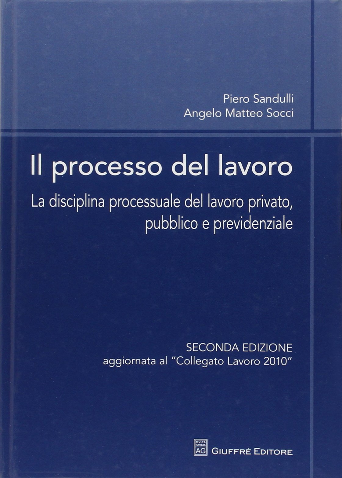 Il processo del lavoro. La disciplina processuale del lavoro privato, …