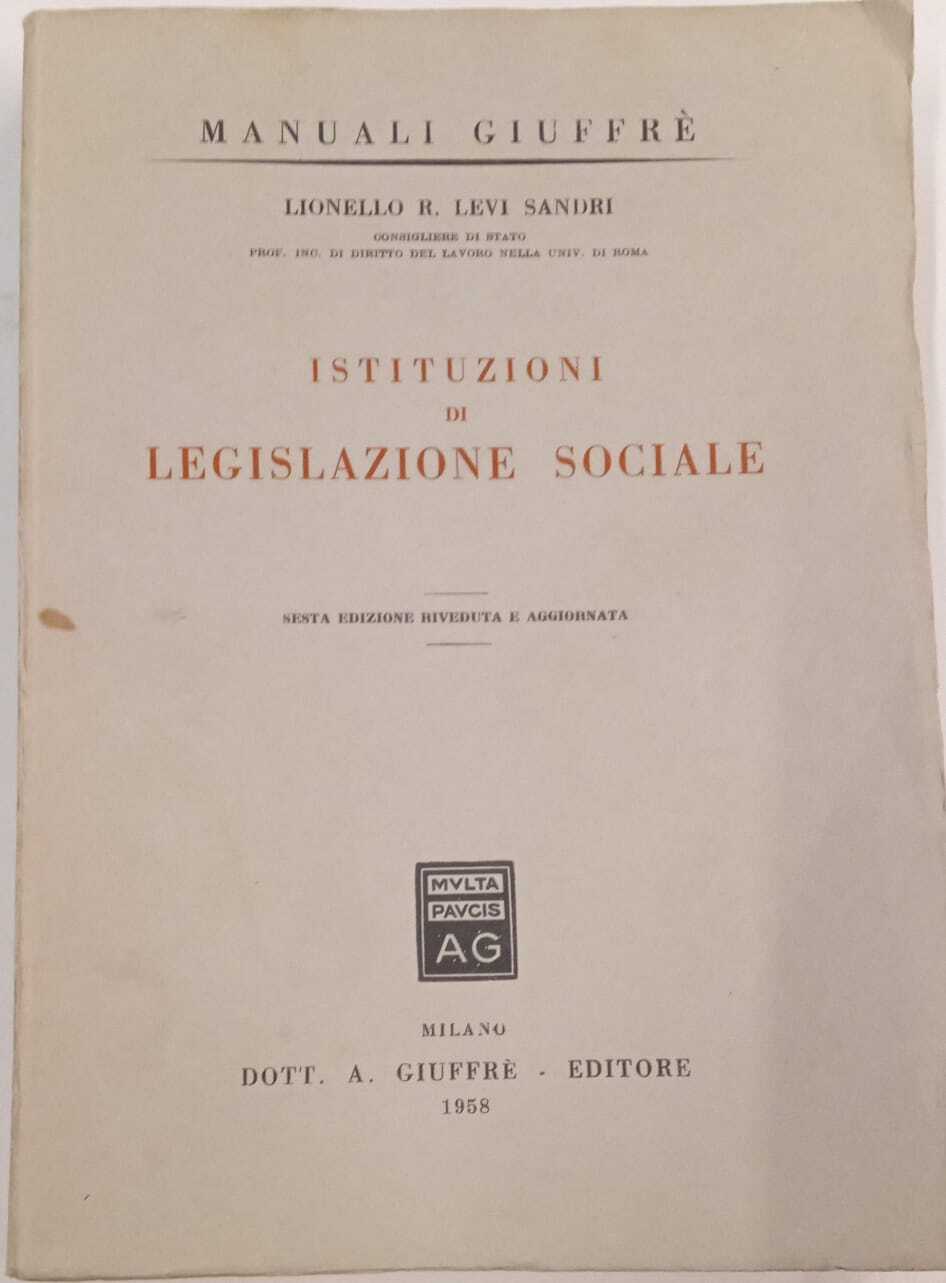 Istituzioni di legislazione sociale