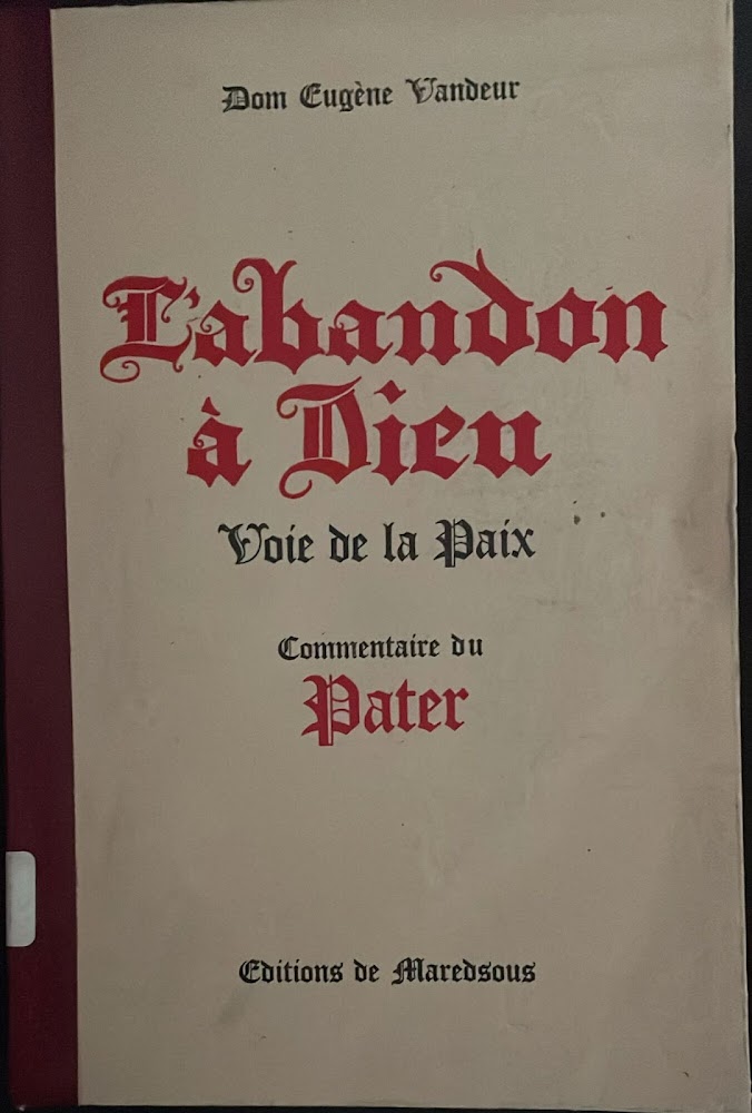 L'Abandon a Dieu Voie de la Paix
