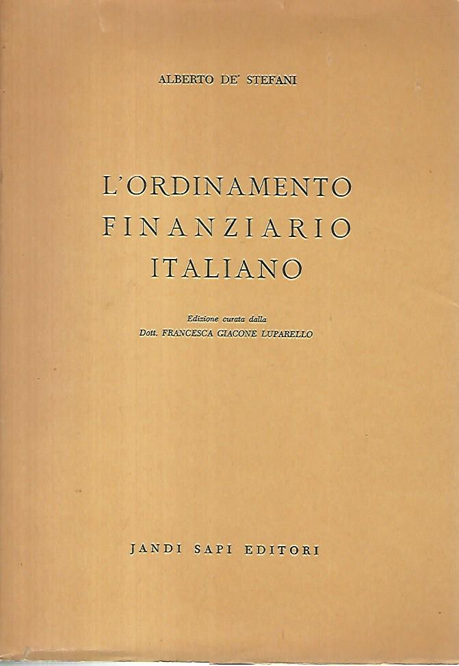 L'ordinamento finanziario italiano