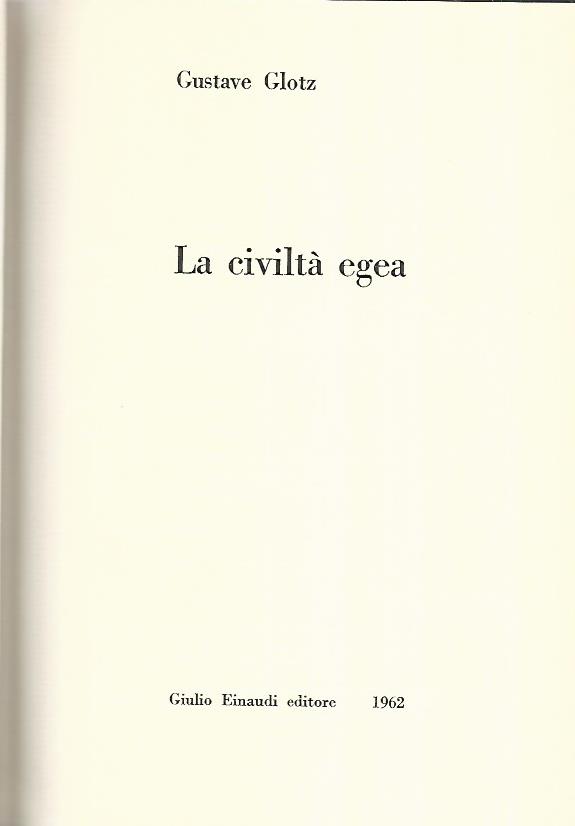 La civiltà egea
