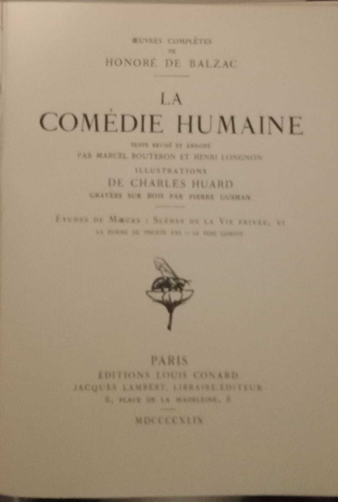 La Comèdie Humaine. Vol. VI.