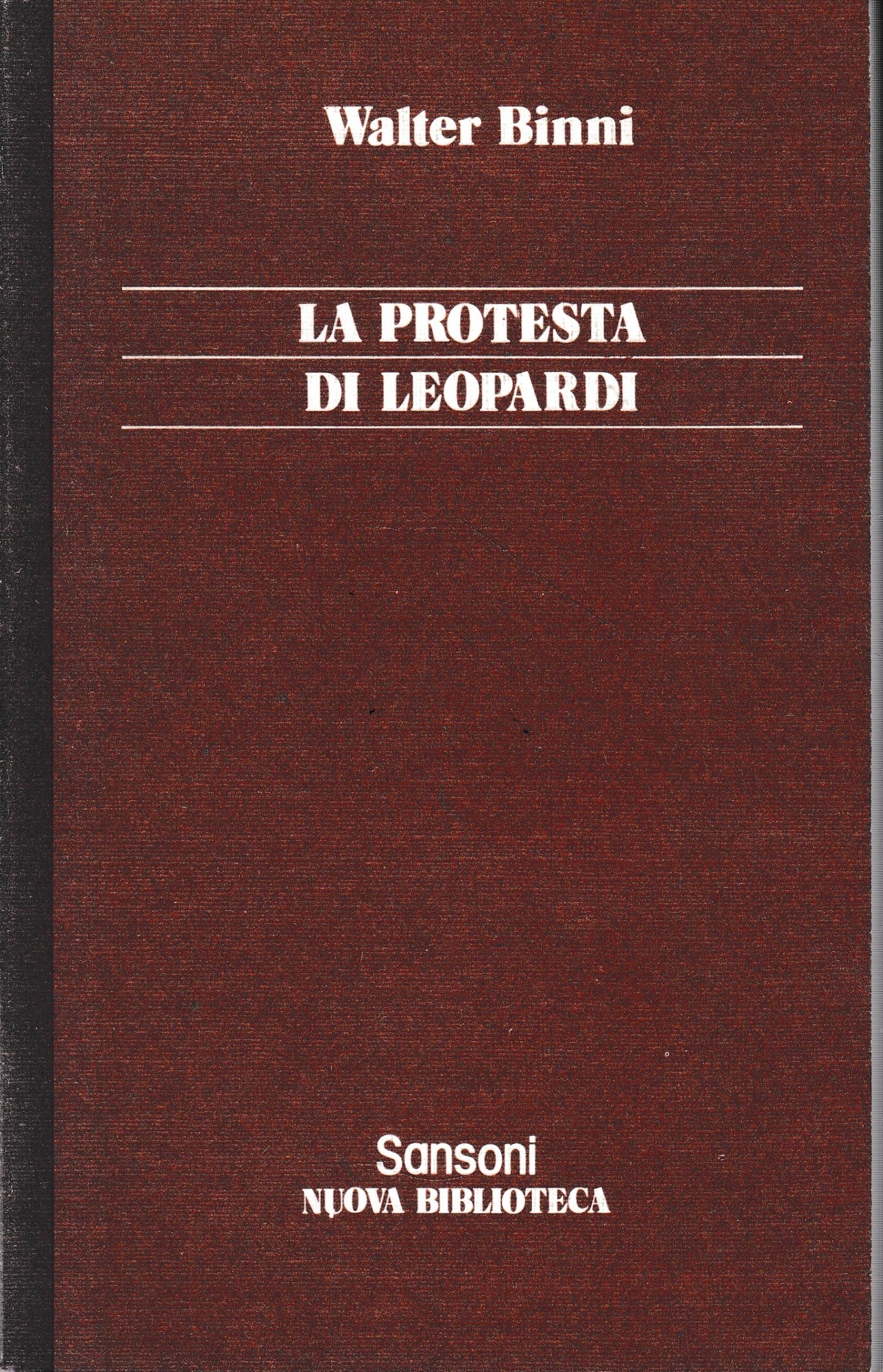 La protesta di Leopardi.