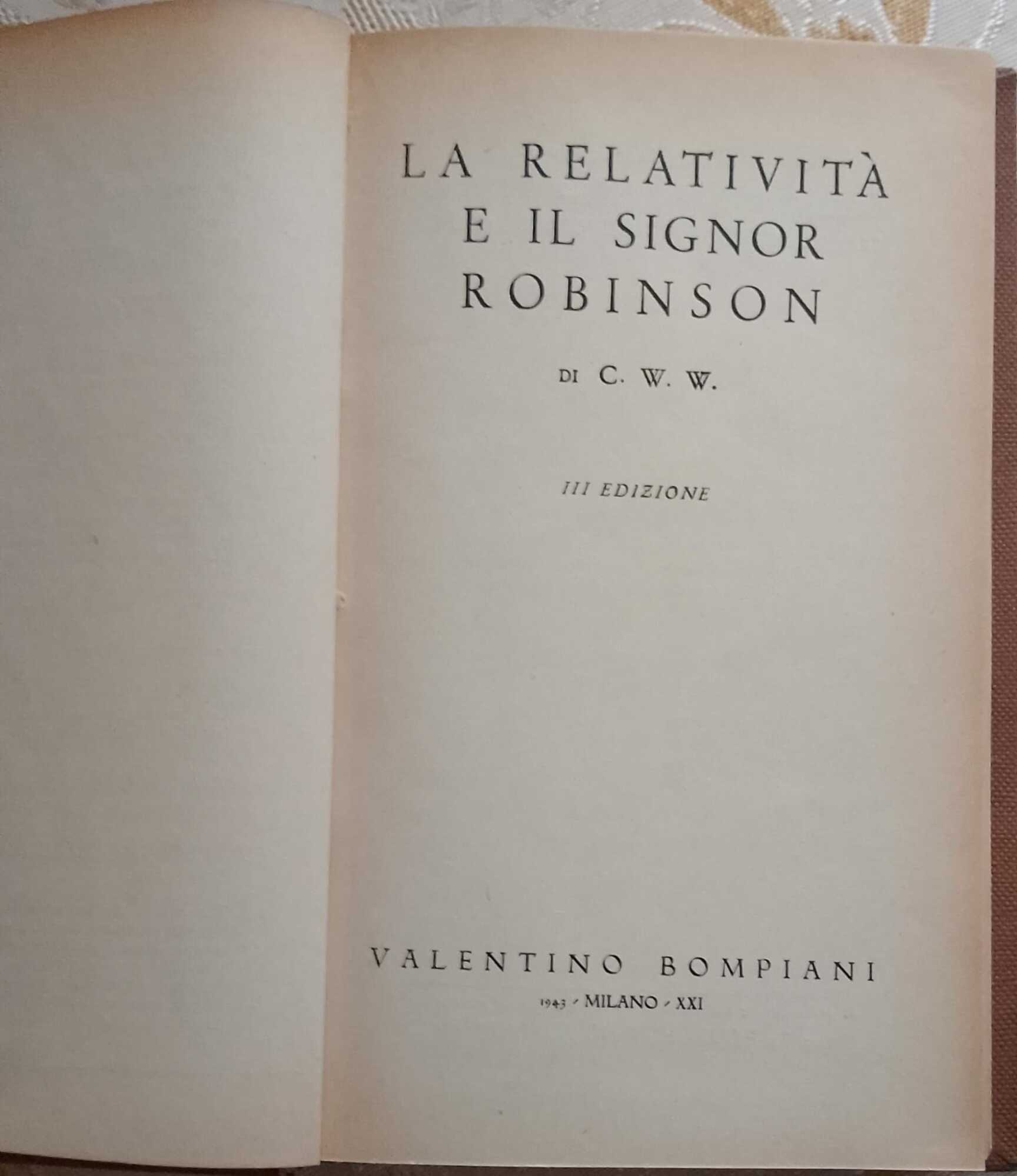 La relatività e il signor Robinson