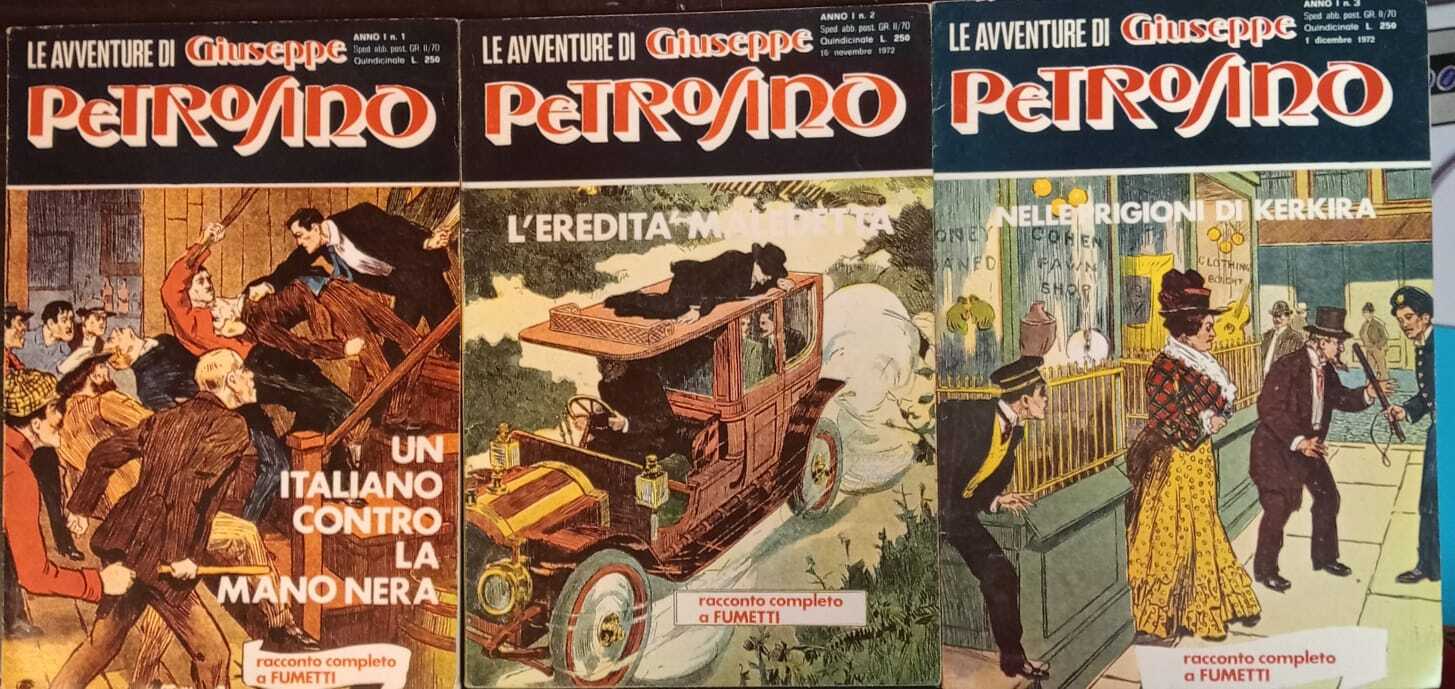 Le avventure di Giuseppe Petrosino. Albi n. 1,2,3.