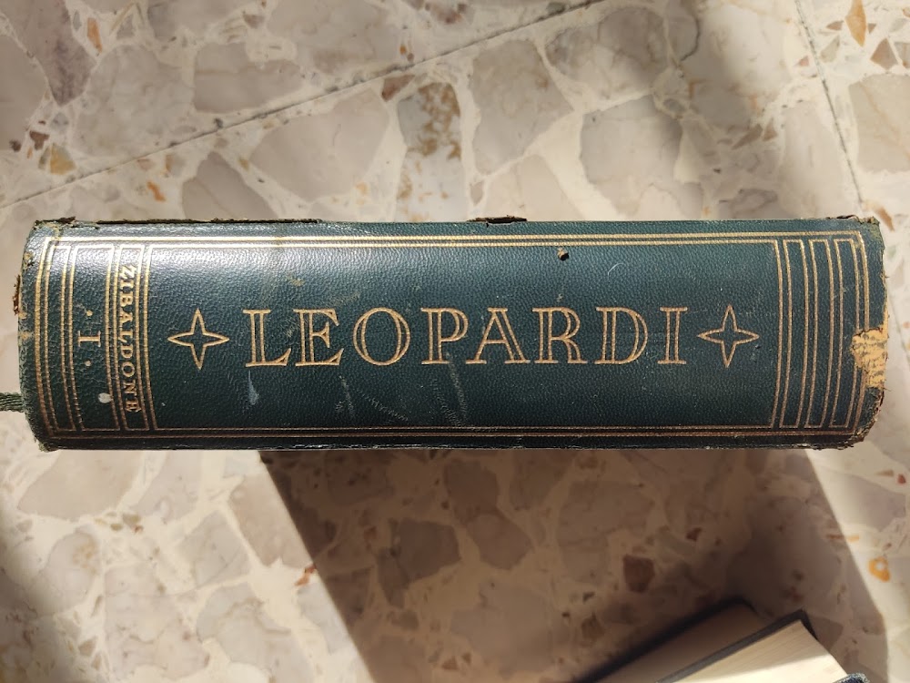 Leopardi Zibaldone di pensieri. Tomo primo