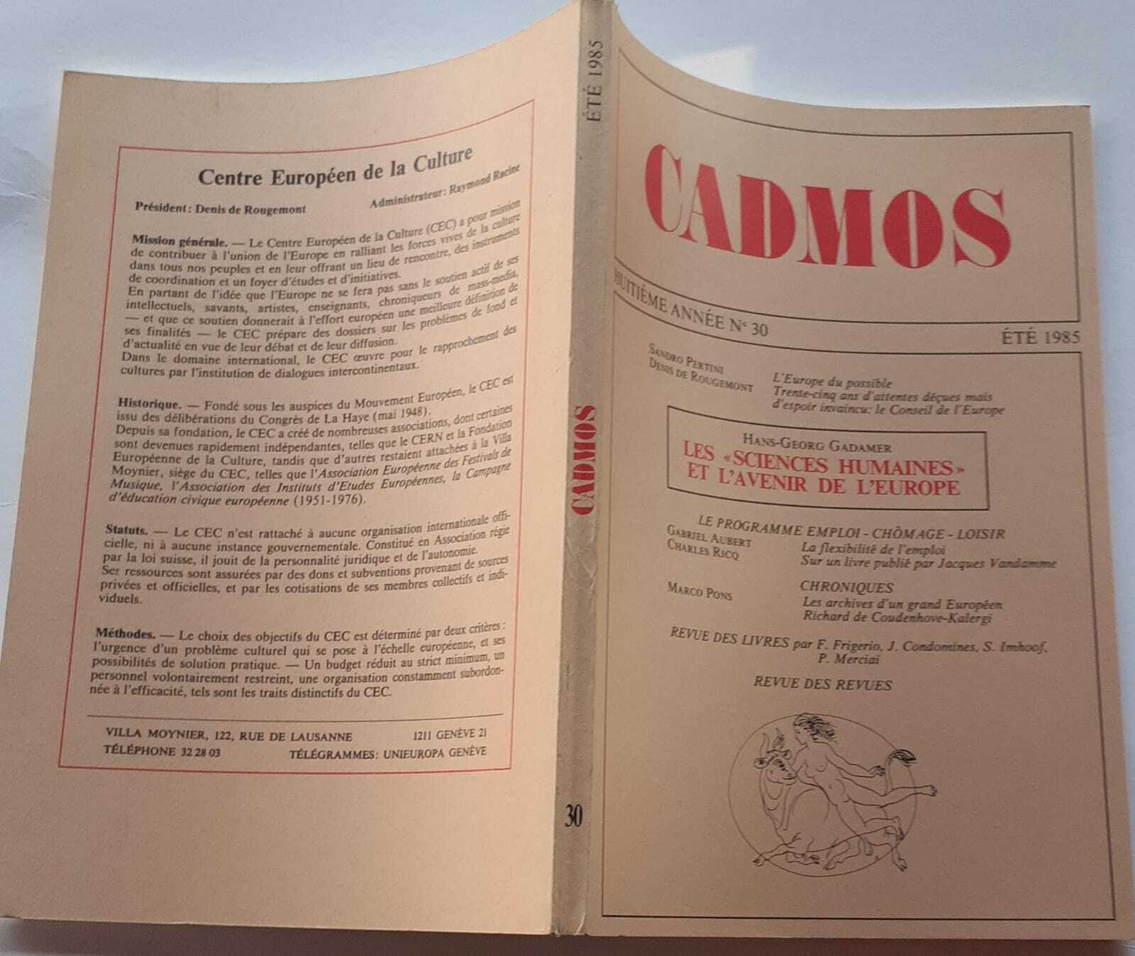 Les "Sciences humaines" et l'avenir de l'Europe