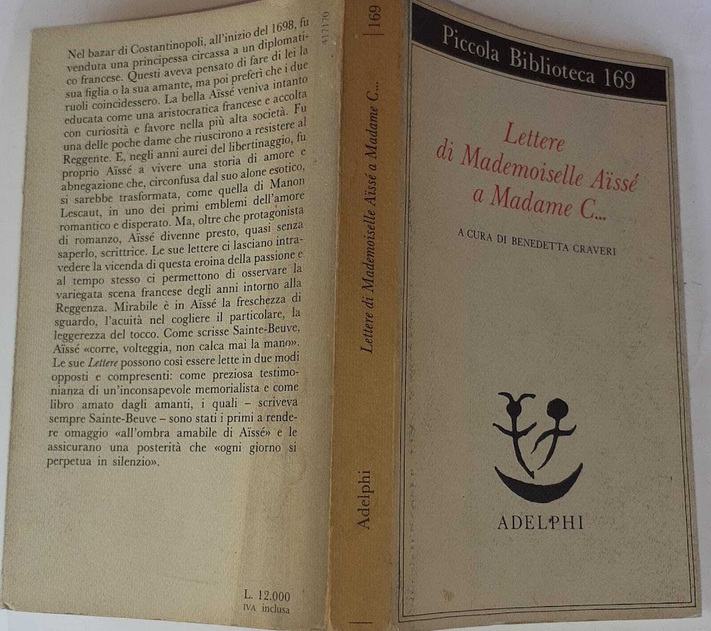Lettere di Mademoiselle Aissé a Madame C....