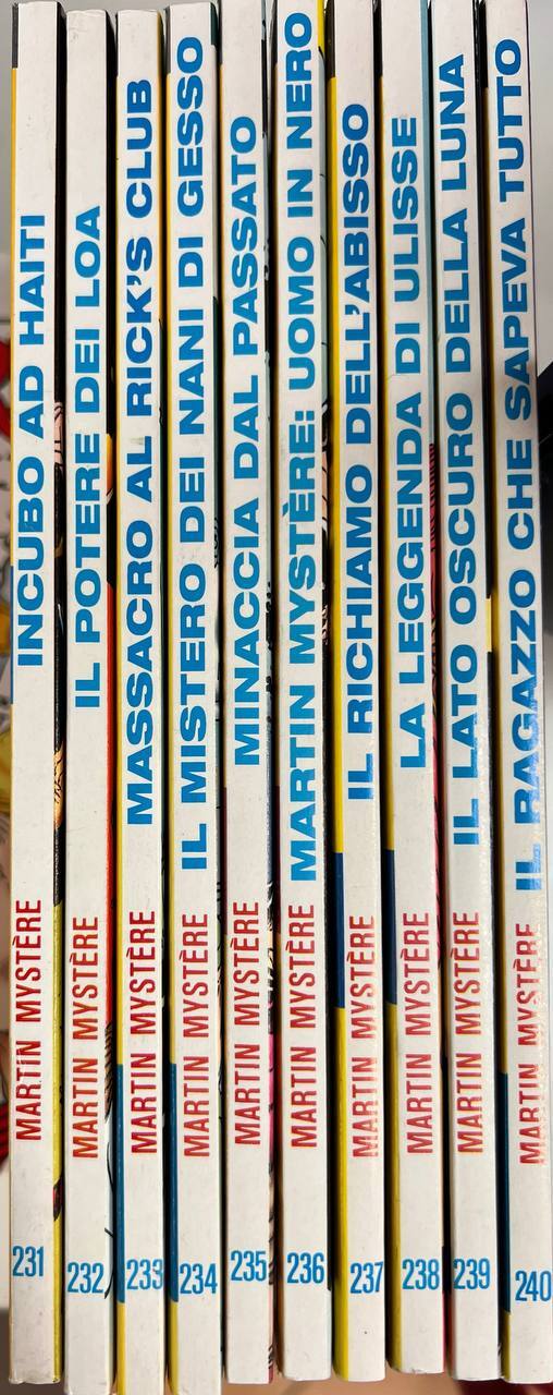 Lotto 10 fumetti Martin Mystere (da n^ 231 a 240).