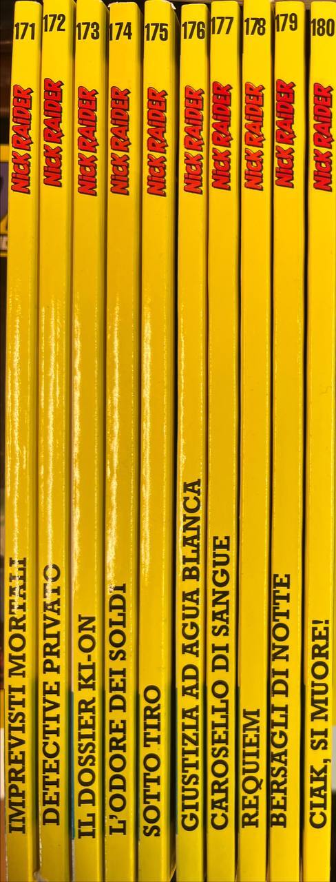 Lotto 10 fumetti Nick Raider (da n^ 171 a 180).