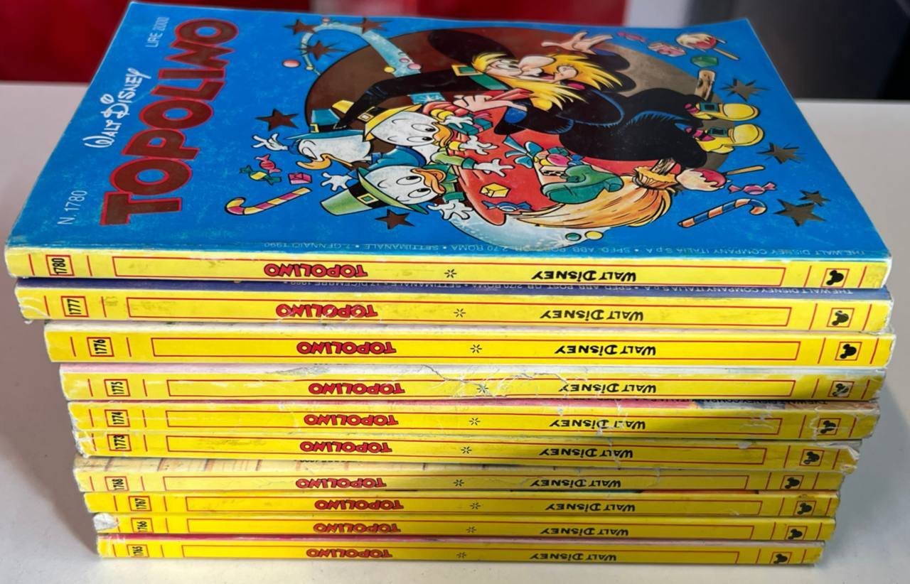 Lotto 10 fumetti Topolino (numeri in descrizione).