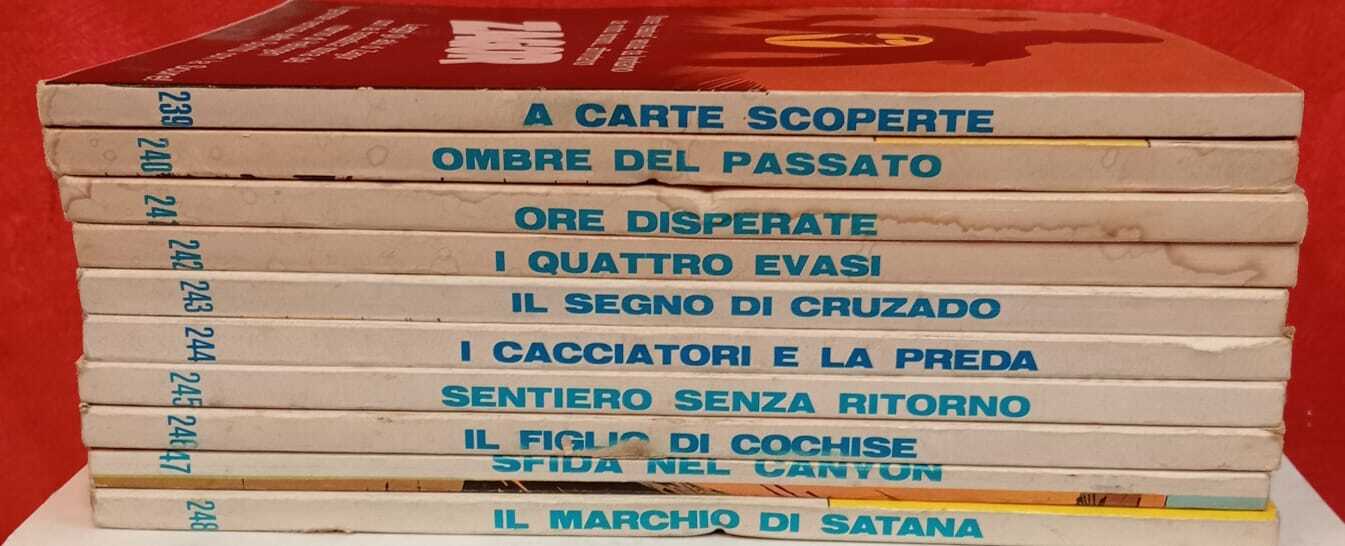 Lotto 10 numeri Tex, dal n. 239 al n. 248.