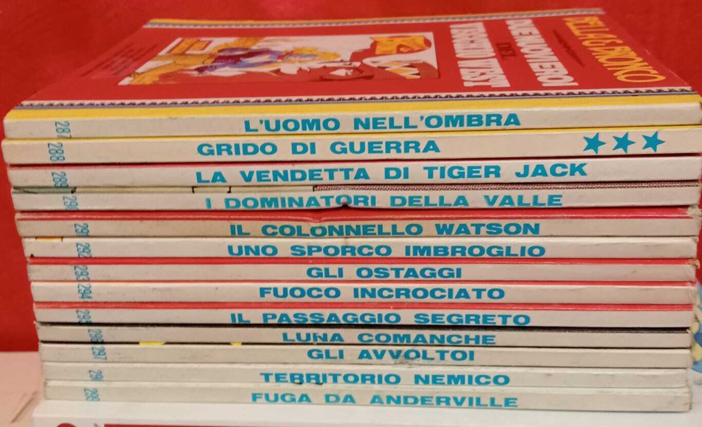 Lotto 13 numeri Tex, dal n. 287 al n. 299.