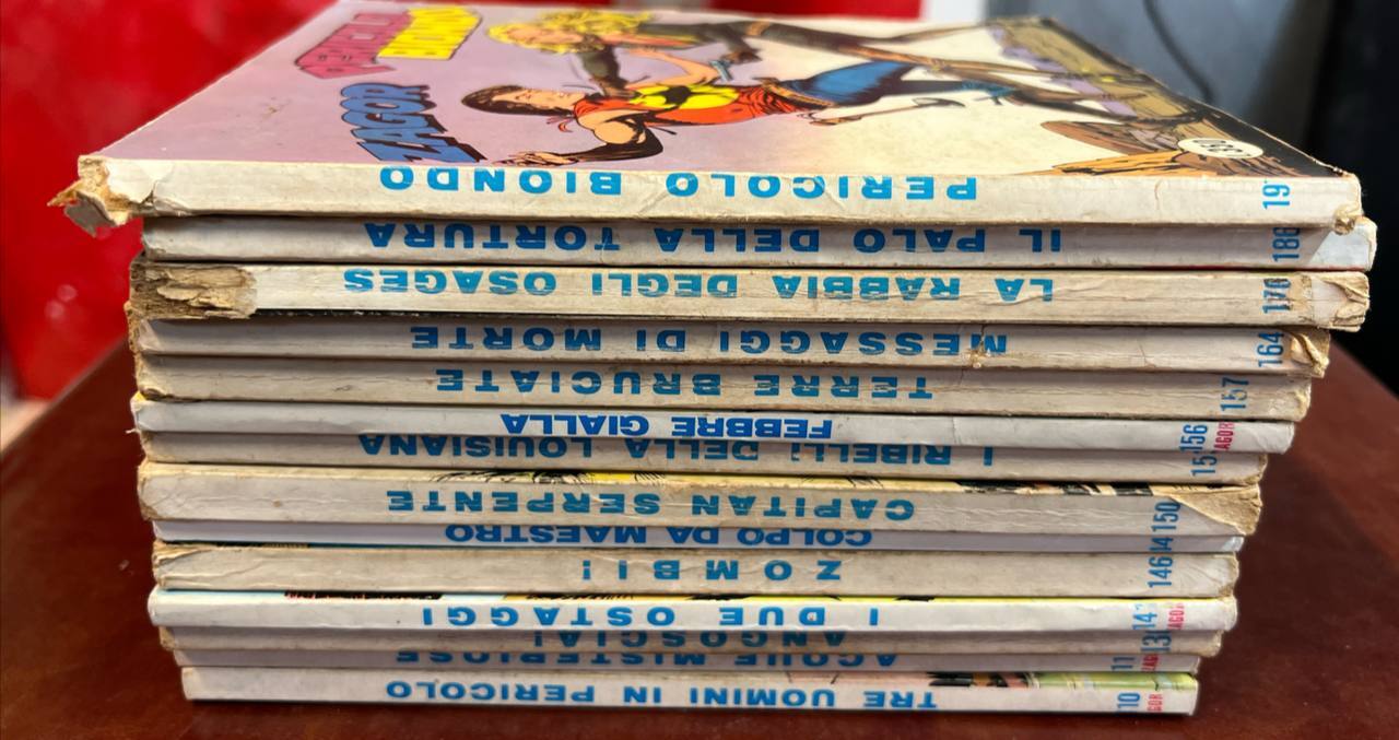 Lotto 14 fumetti Zagor (n^ 110-111-136-141-146-147-150-153-156-157-164-170-186-191).