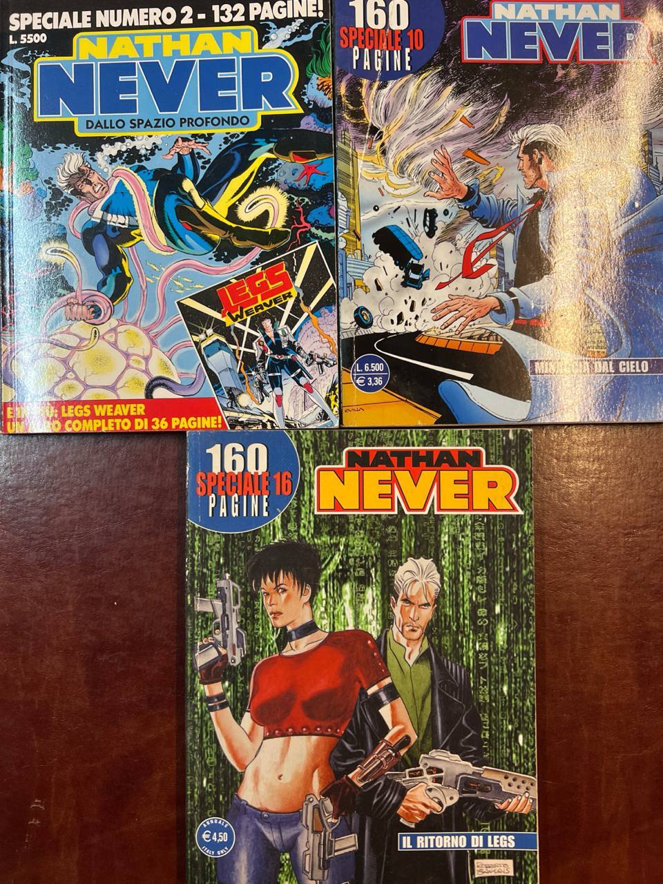 Lotto 3 fumetti Nathan Never Speciale (n^ 2-10-16).