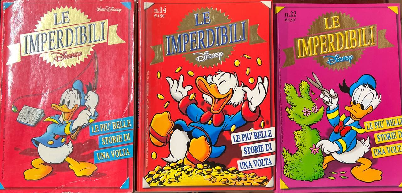 Lotto 3 numeri "Le imperdibili Disney" (n^ 1-14-22).