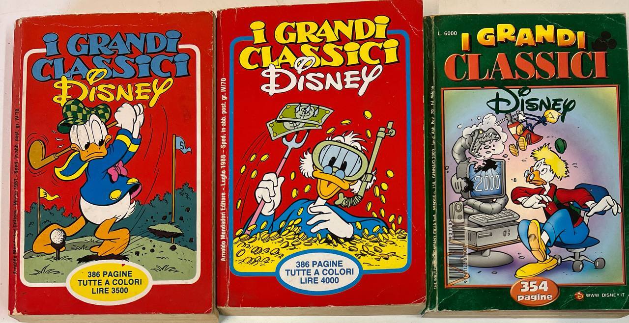 Lotto 3 volumi I Grandi Classici Disney (n^ 26-34-158).