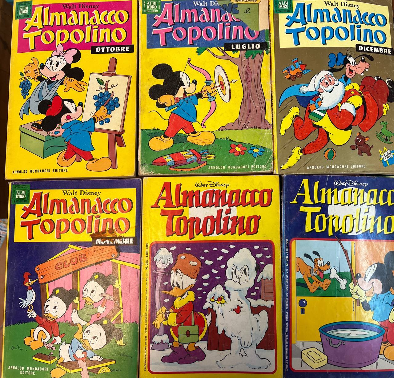 Lotto 6 fumetti Almanacco Topolino (da n^ 262 a 266 …