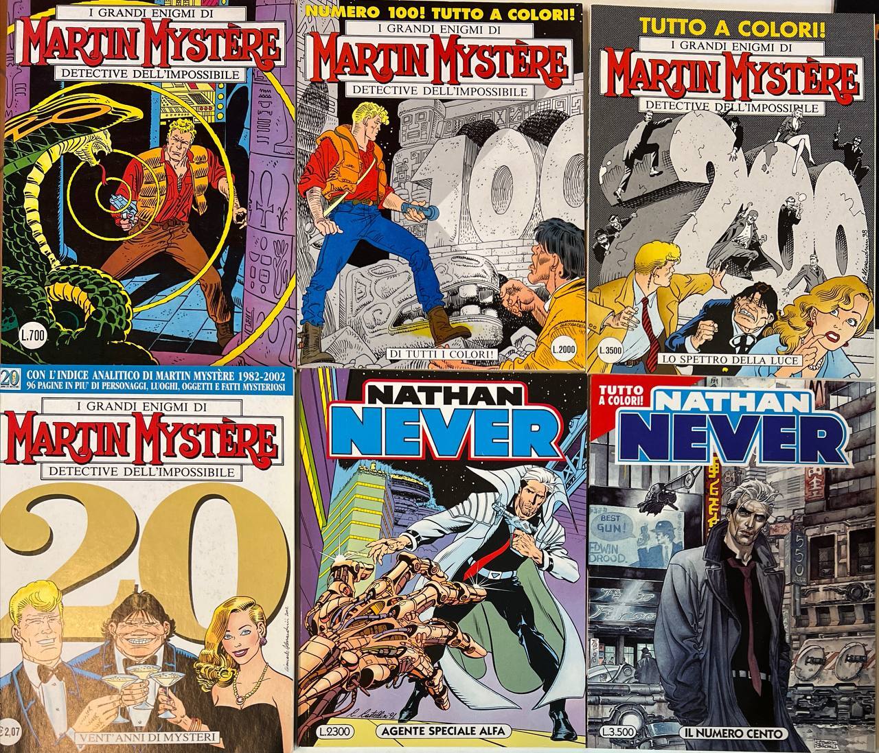 Lotto 6 fumetti vari Nathan Never e Martin Mystere (titoli …