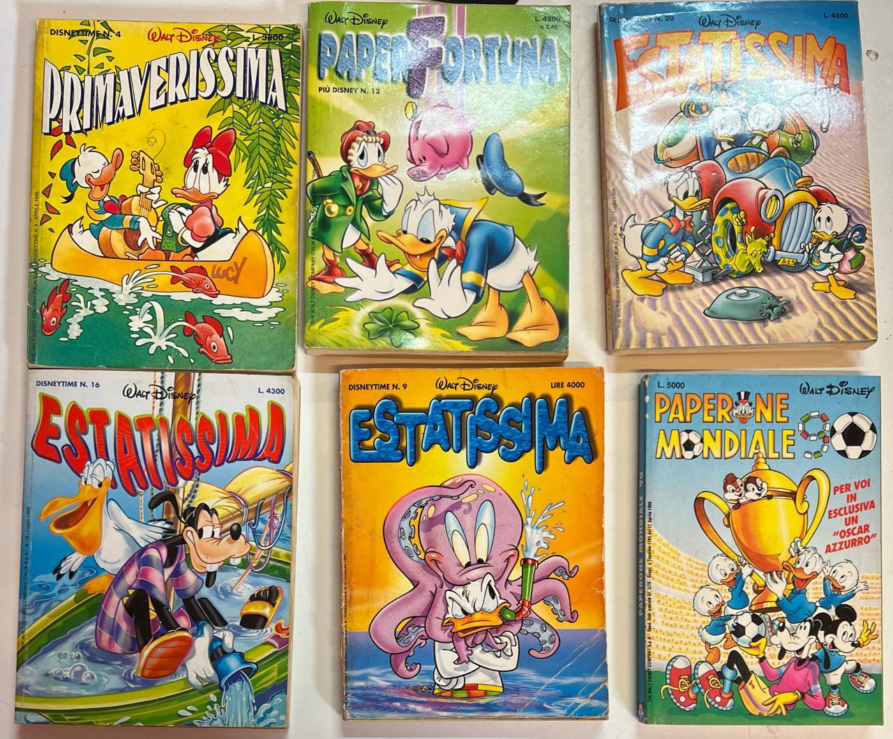 Lotto 6 fumetti vari Walt Disney (titoli e numeri in …