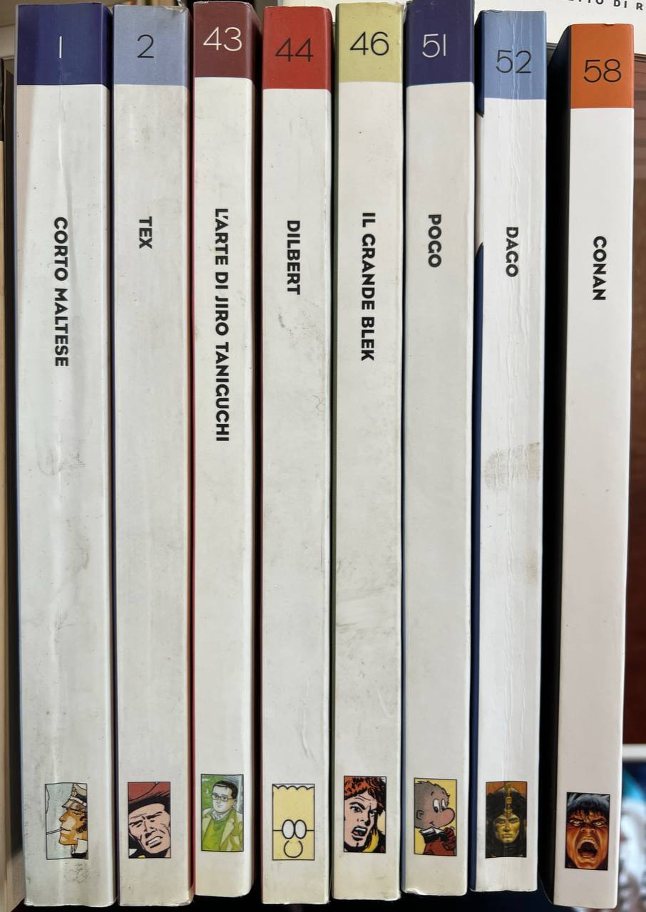Lotto 8 fumetti "Classici del fumetto di Repubblica" (n^ 1-2-43-44-46-51-52-58).