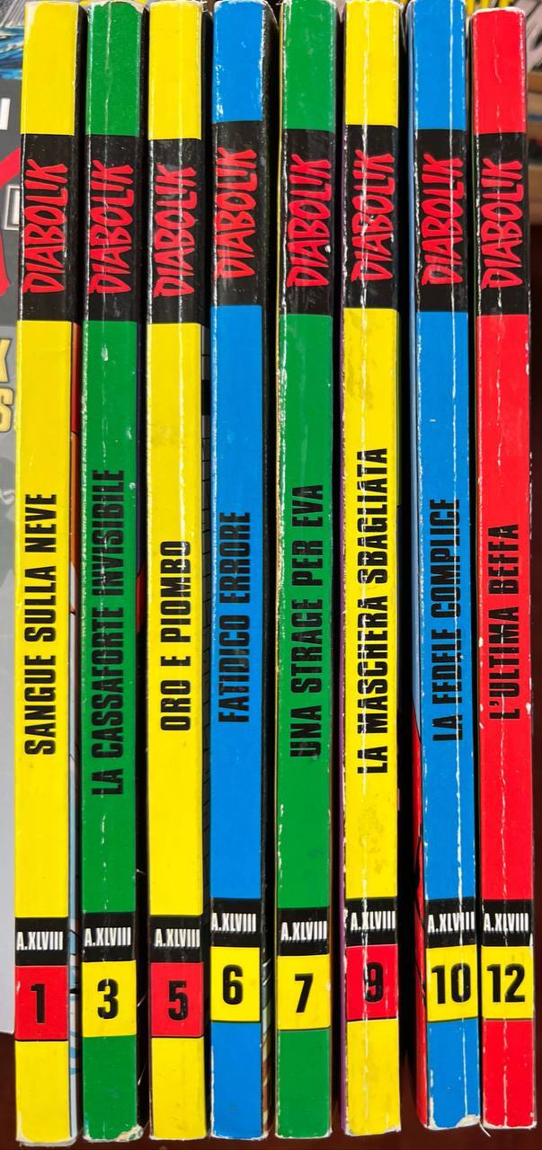 Lotto 8 fumetti Diabolik Anno XLVIII (n^ 1-3-5-6-7-9-10-12).